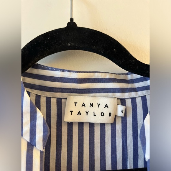 Tanya Taylor
Klara Embroidered Menswear Stripe Top, Blue/White - Picture 4 of 13